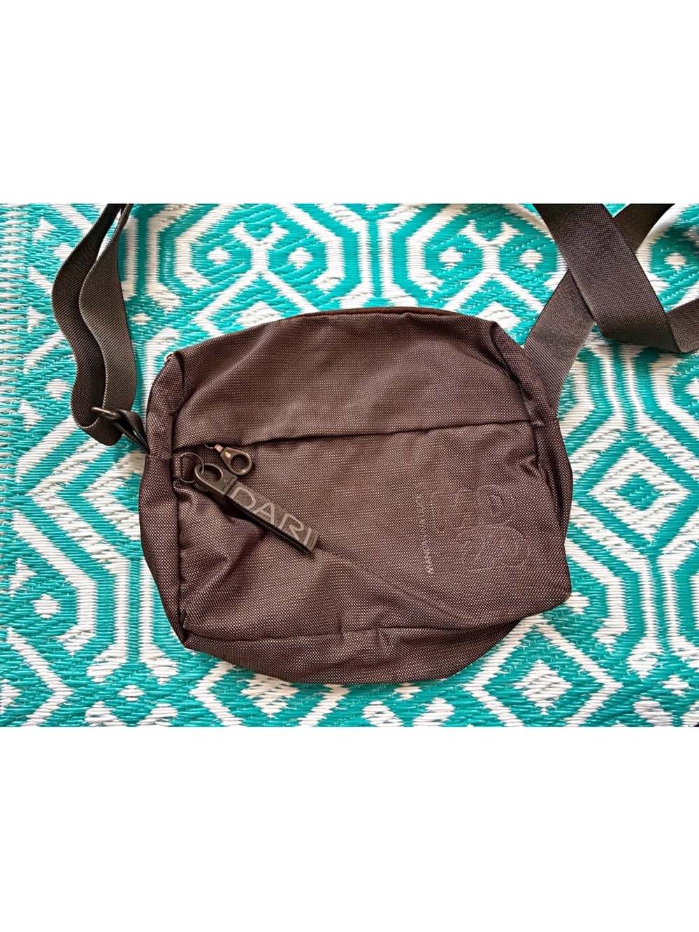 Mandarina Duck Original Brown Crossbody Bag Zip Closure Adjustable Strap Pockets